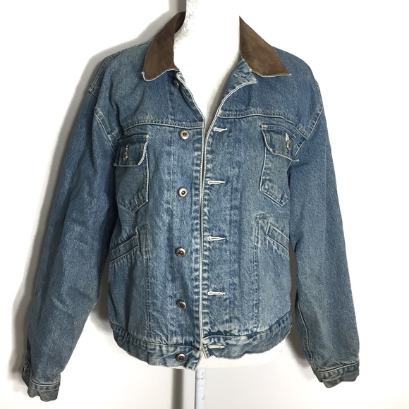 denim jacket suede collar
